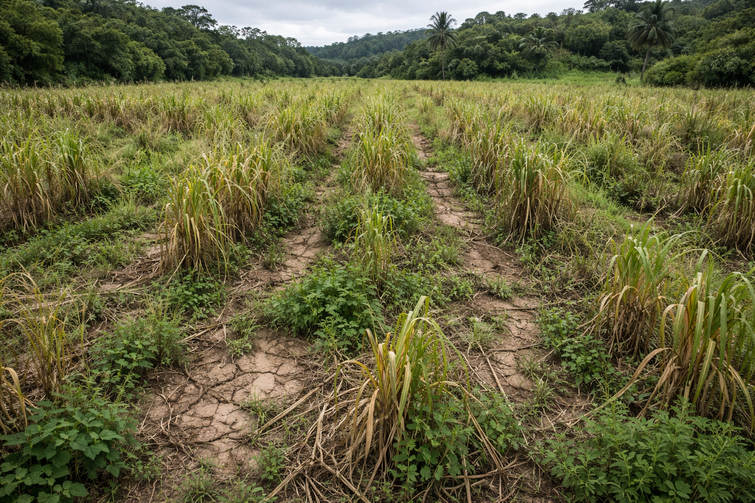Antes - cultivo descuidado