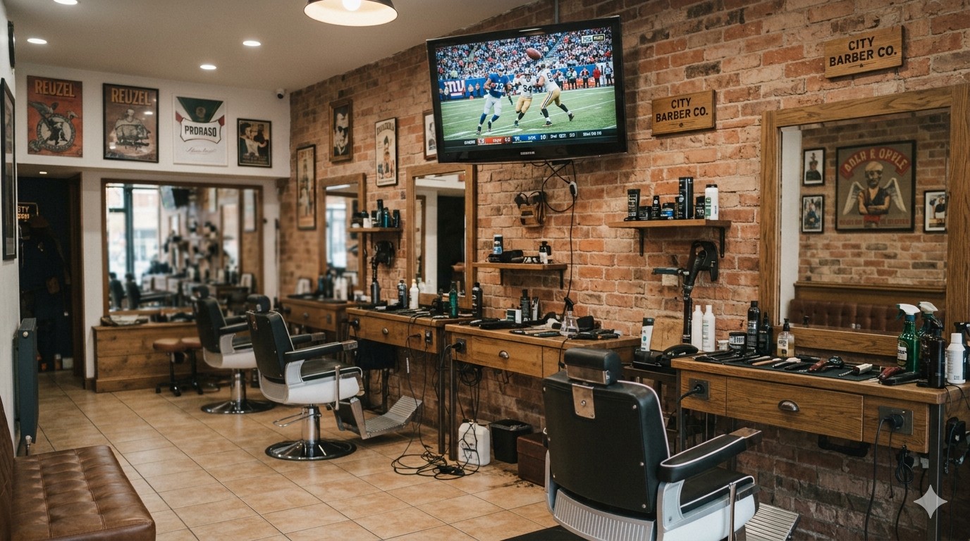 Flat screen showing the game in the shop