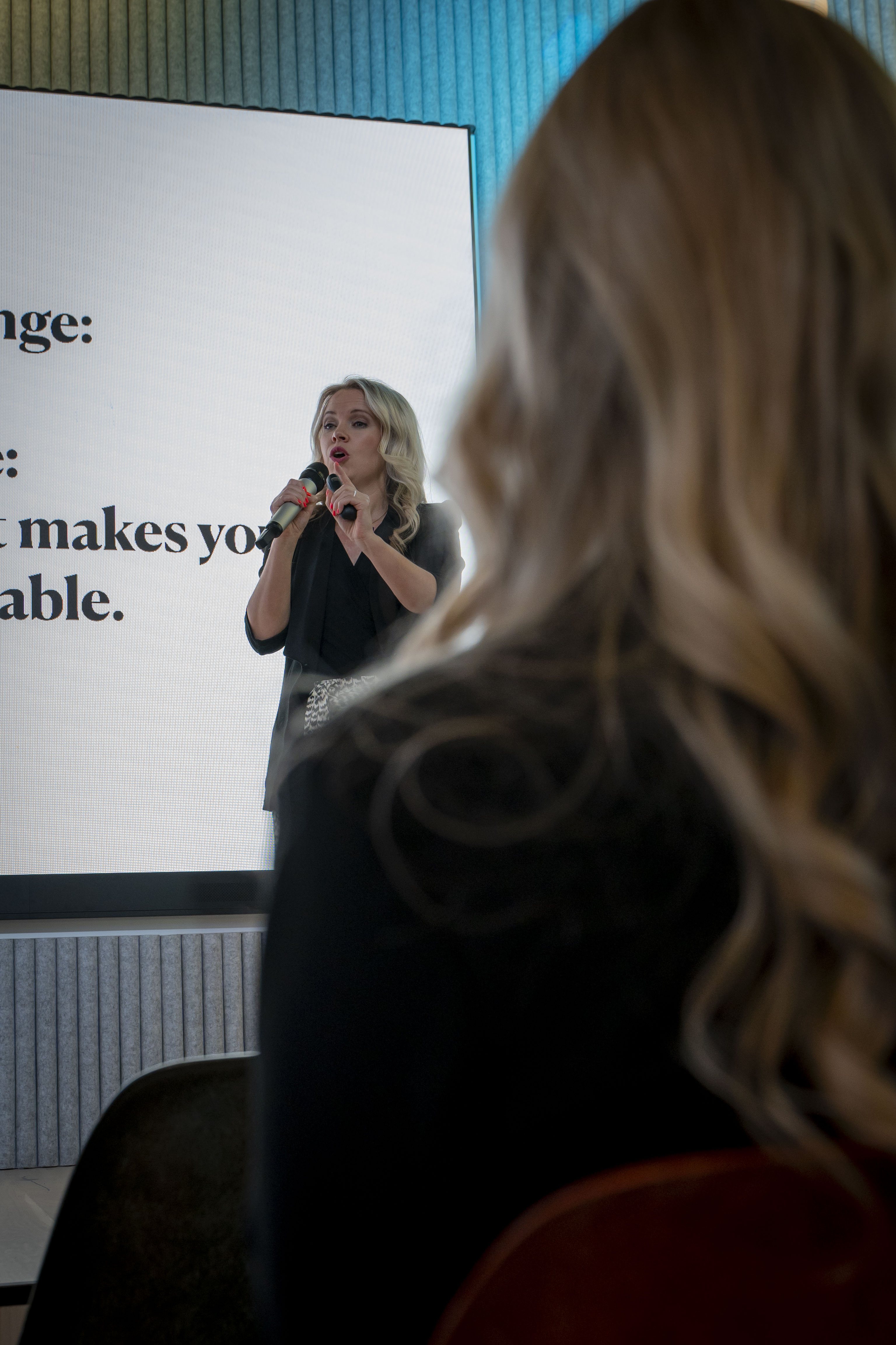 Ashlee Stratton speaking and working with audiences