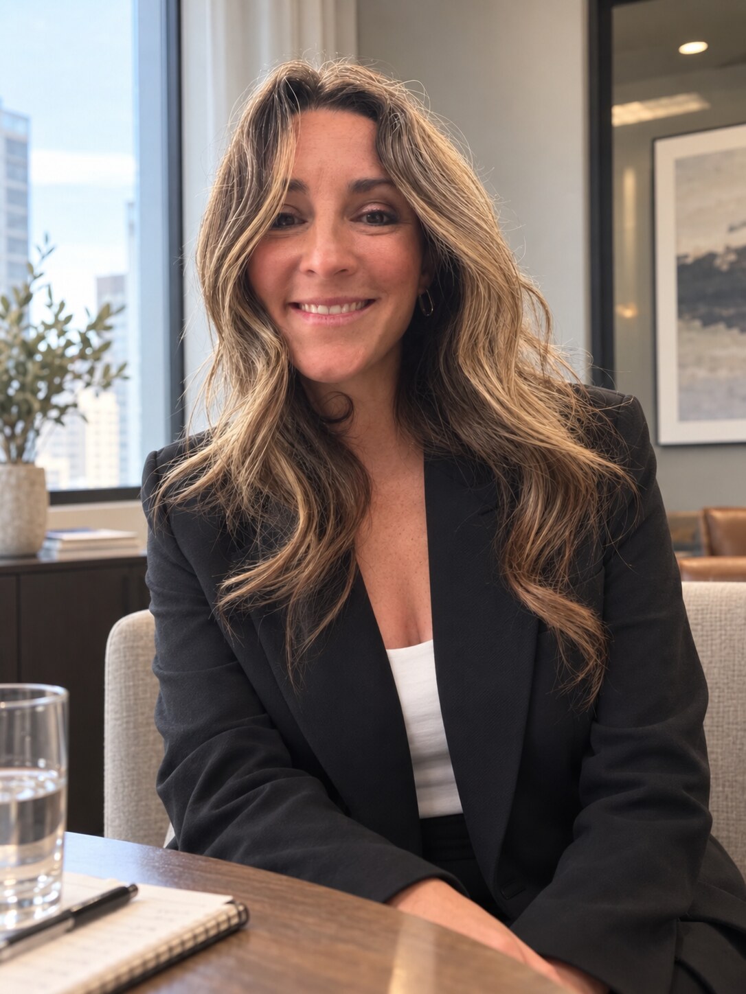 Theresa Delano in a private meeting room