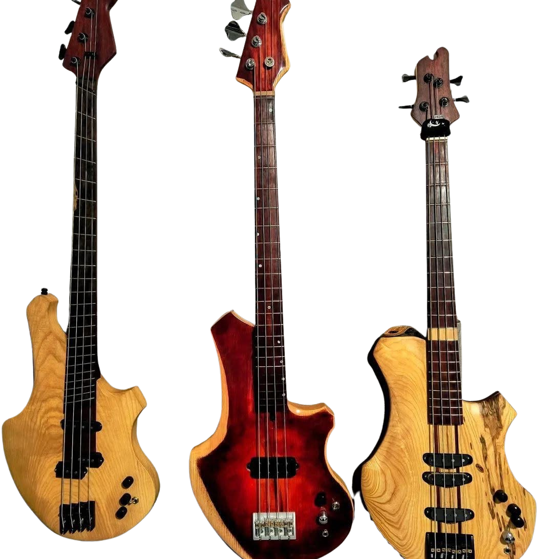 Three completed Vid Bass Lab instruments