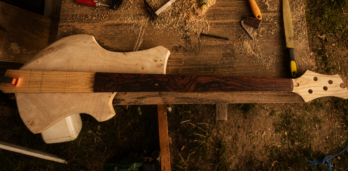 Varosh, natural unfinished, on the bench