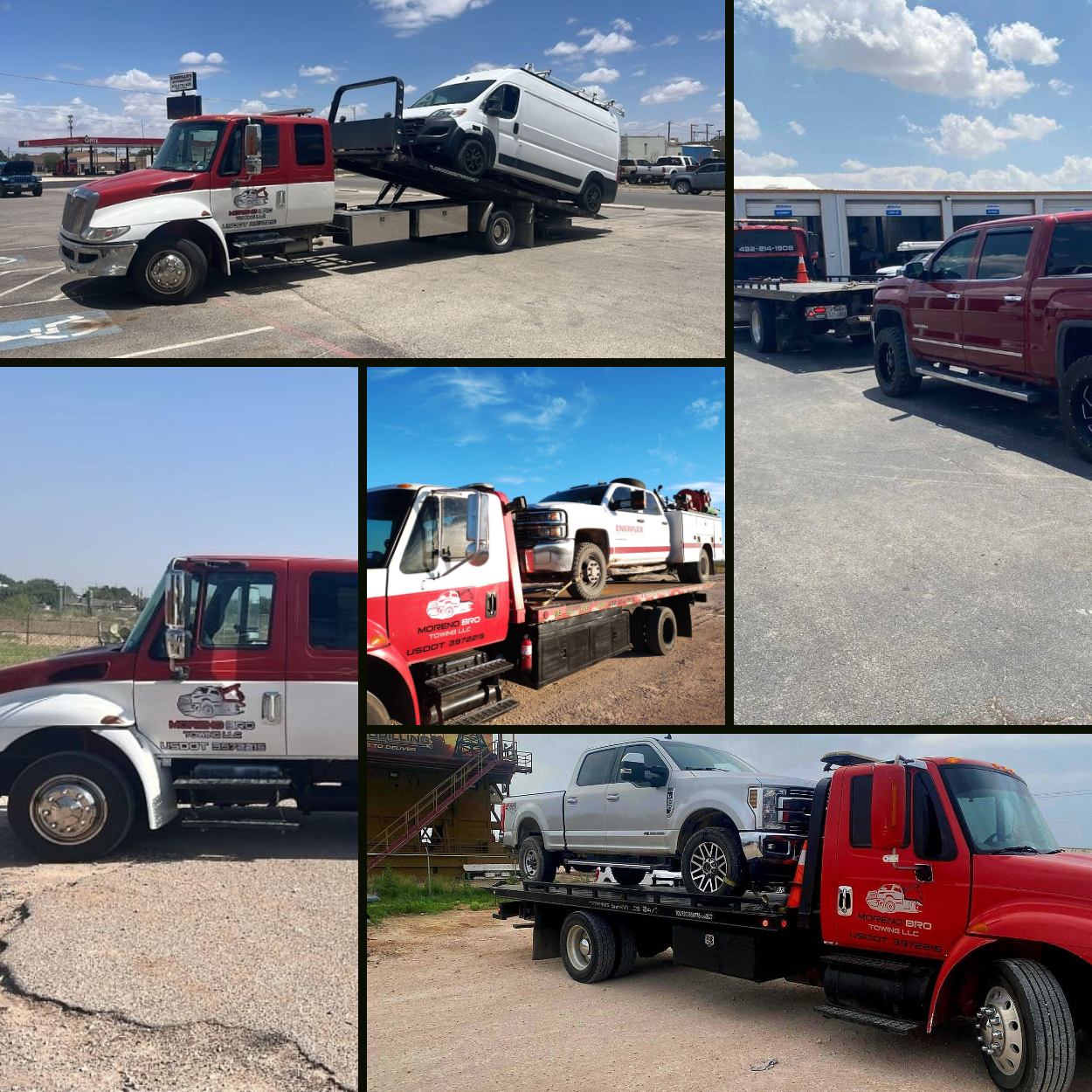 Tow truck providing 24-hour towing services in Midland, TX