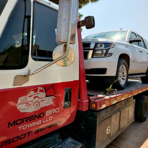 Light-duty tow truck from towing company in Big Spring, TX