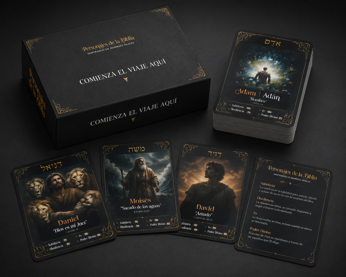 Mazo Personajes de la Biblia con cartas ilustradas