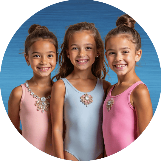 Group of gymnasts smiling together after practice in Carrollton, TX.