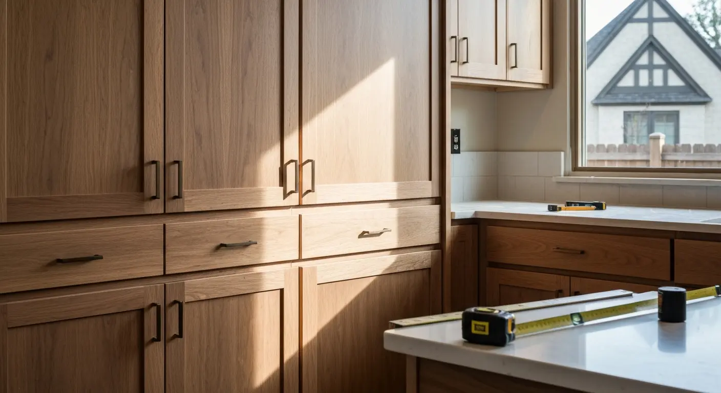 Custom cabinet installation