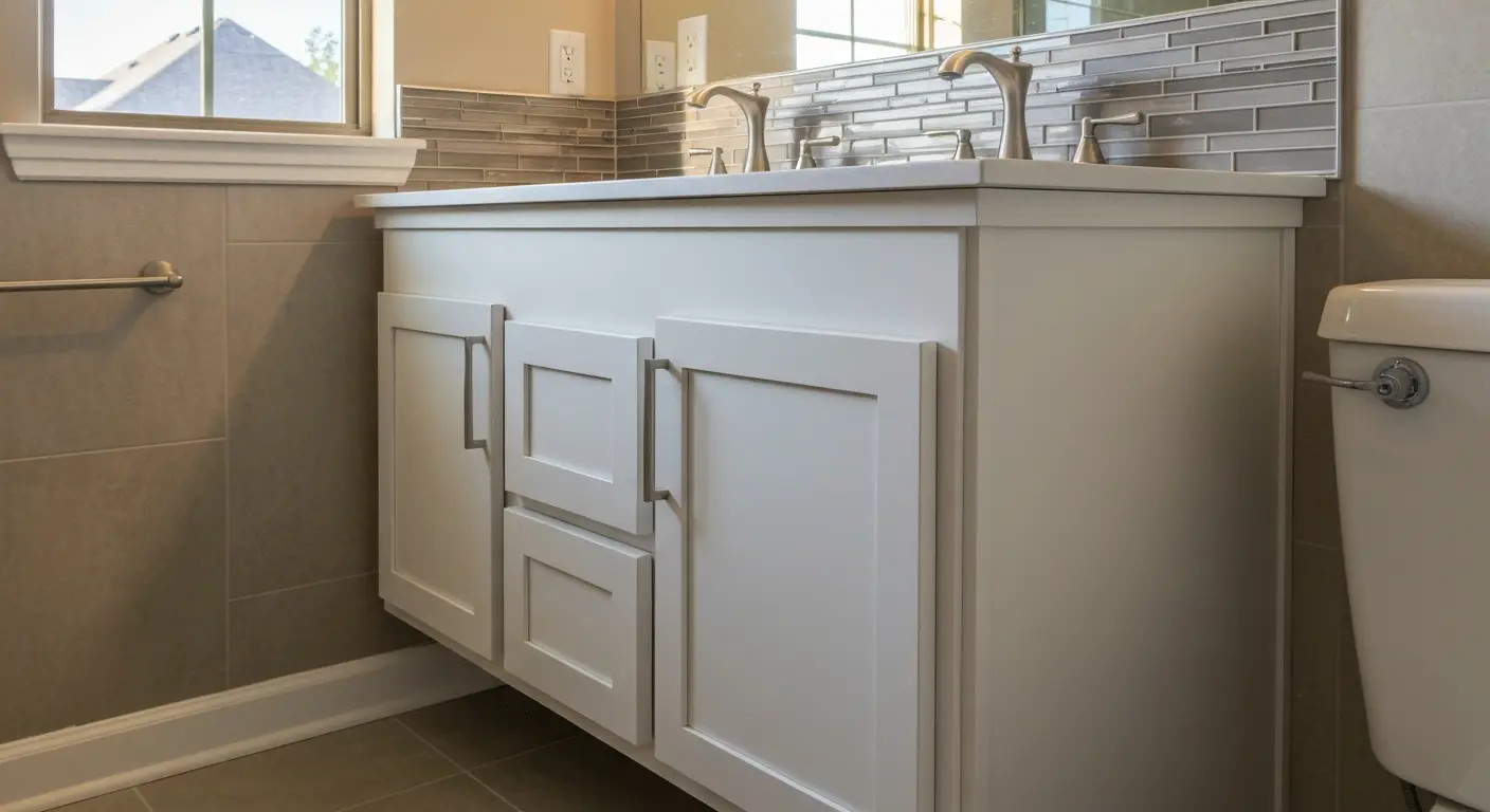 Bathroom vanity cabinet installation