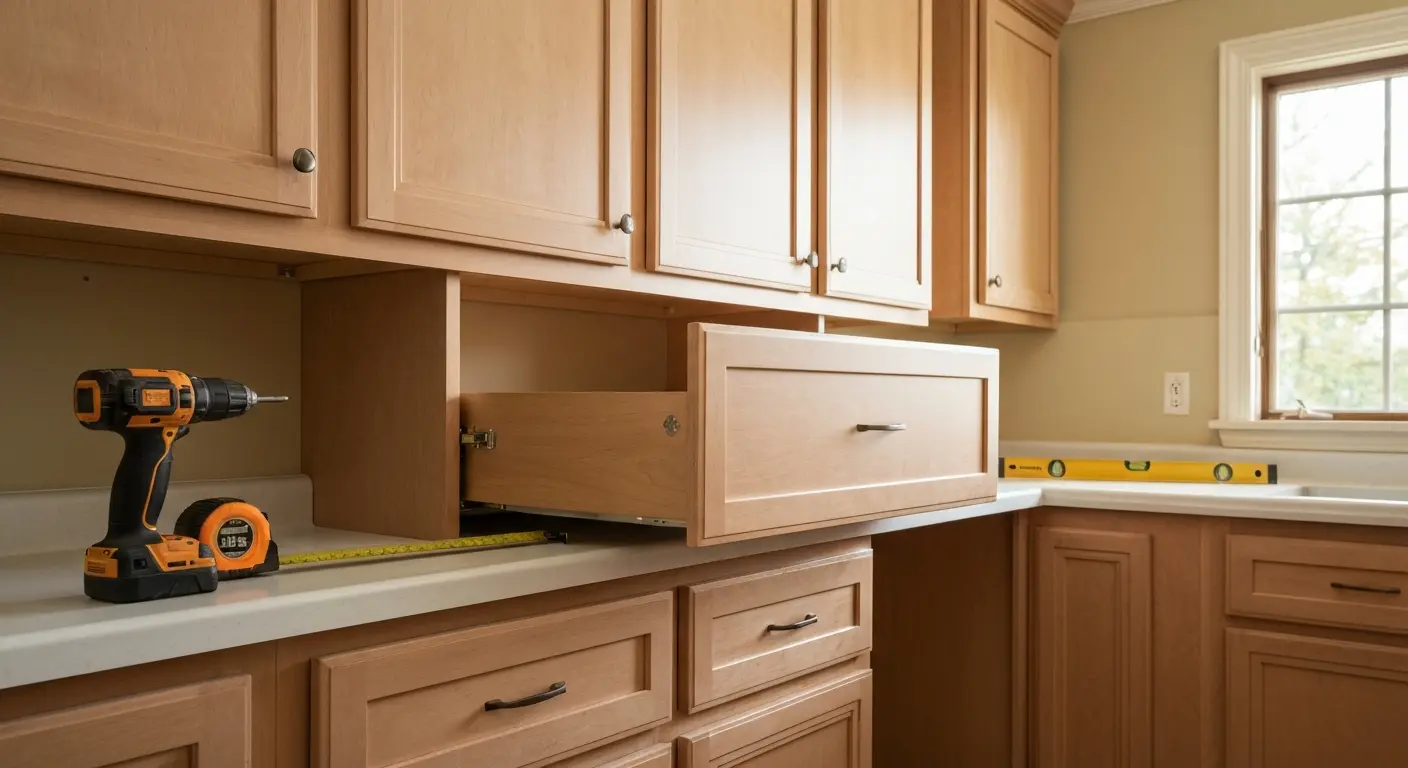 Custom cabinet installation