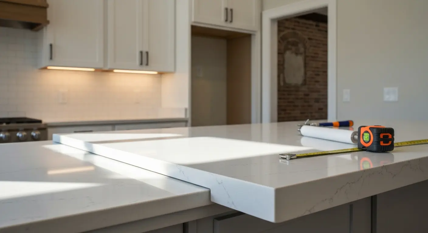 Kitchen countertop installation