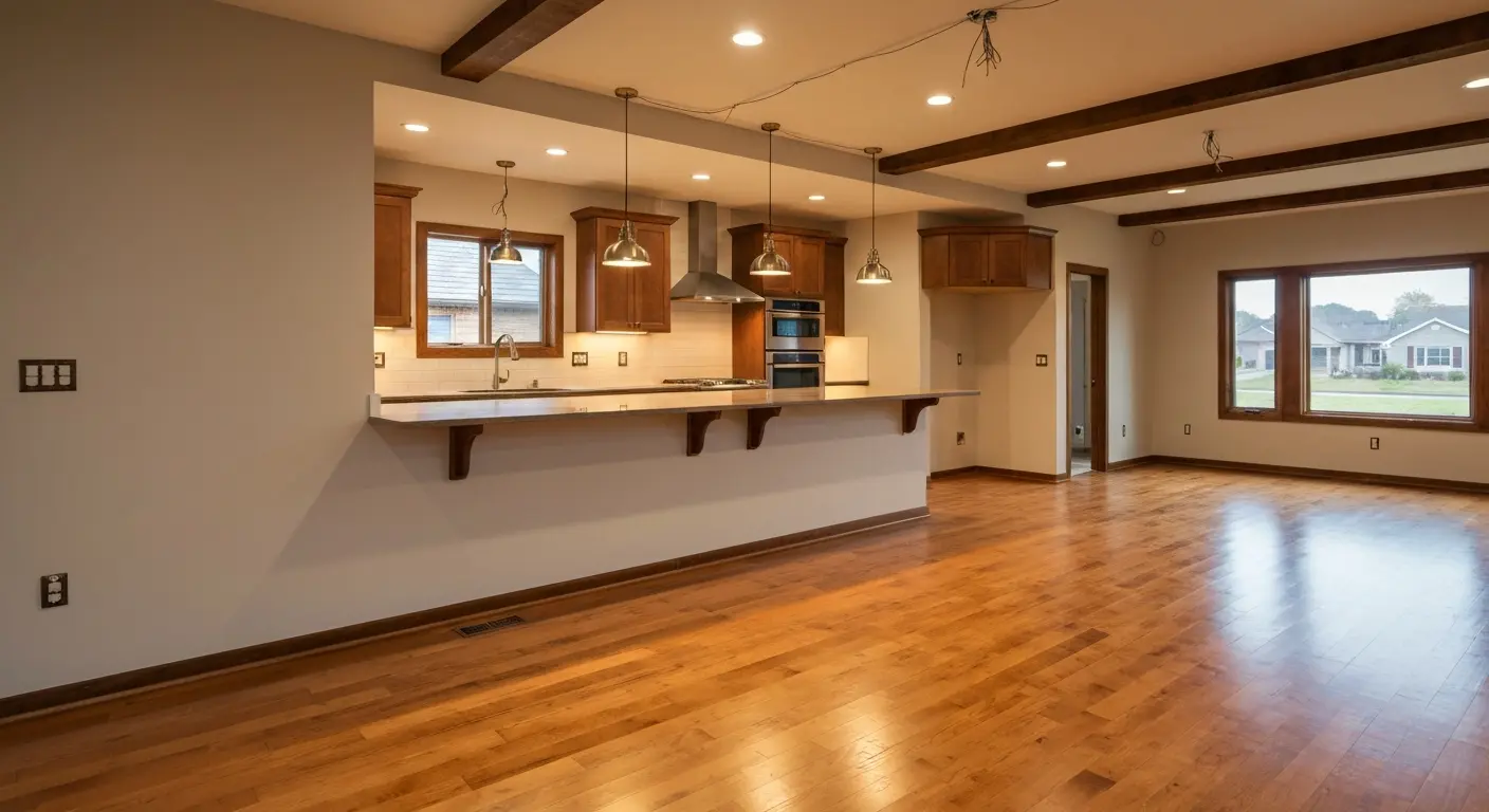 Kitchen lighting installation