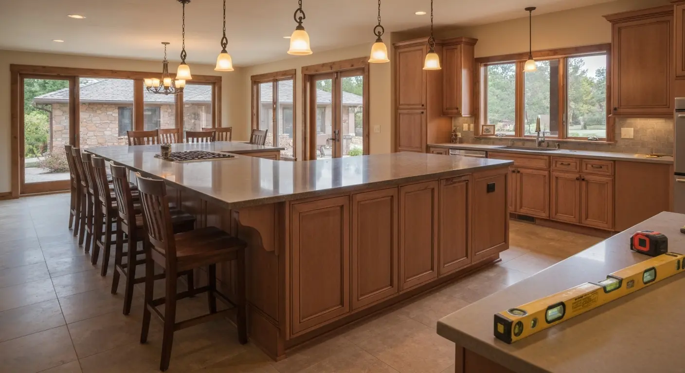 Kitchen island installation