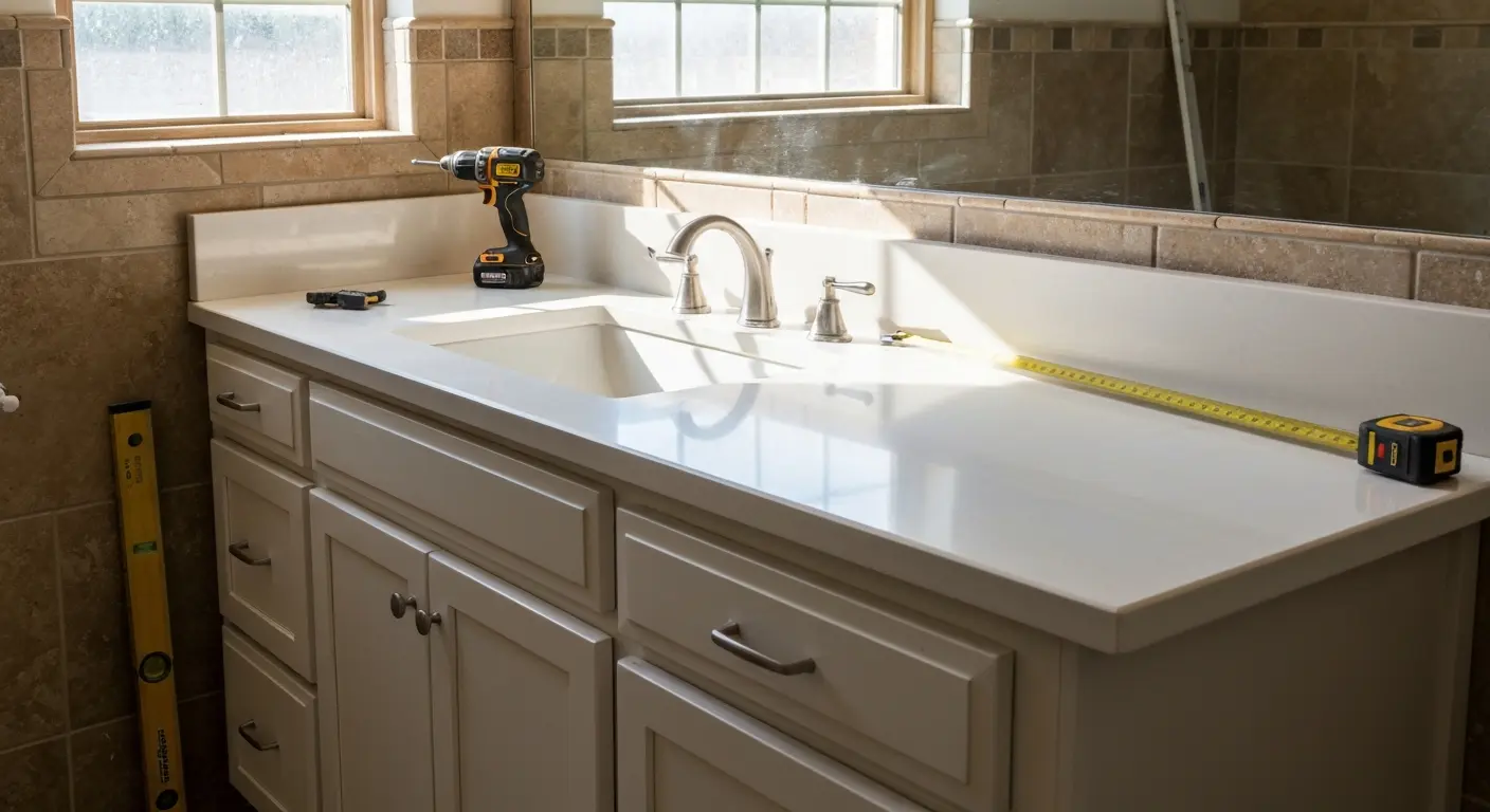 Bathroom vanity installation