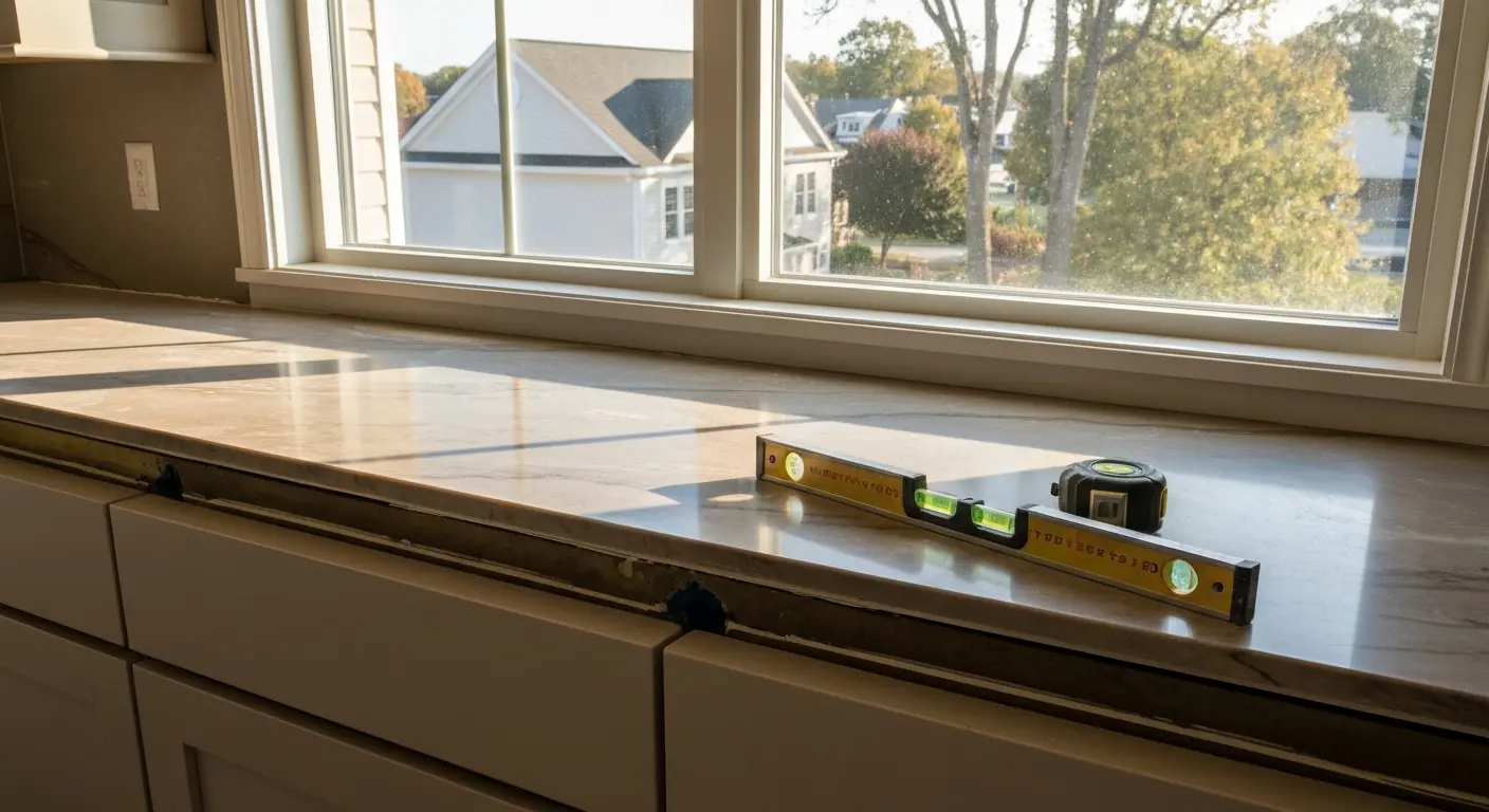 Kitchen countertop installation