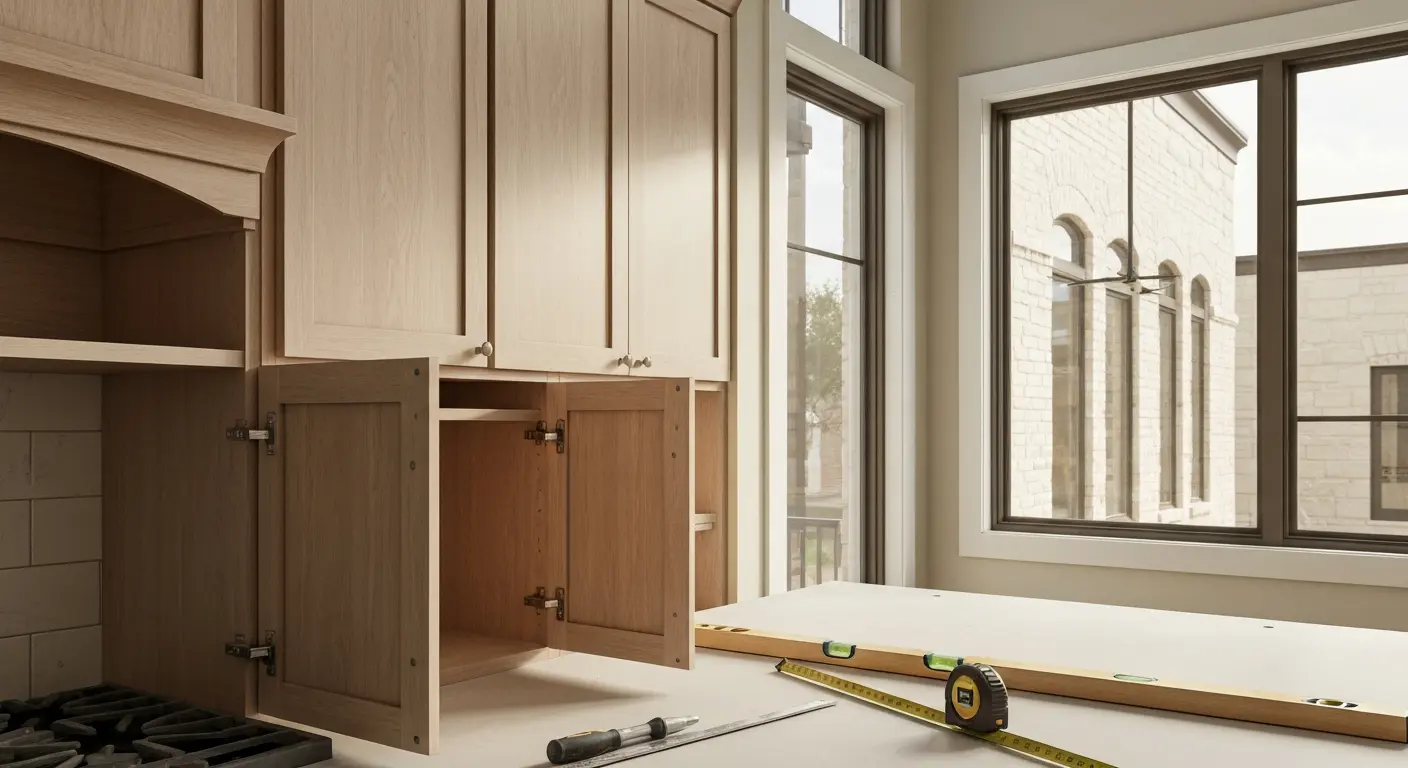 Custom cabinet installation