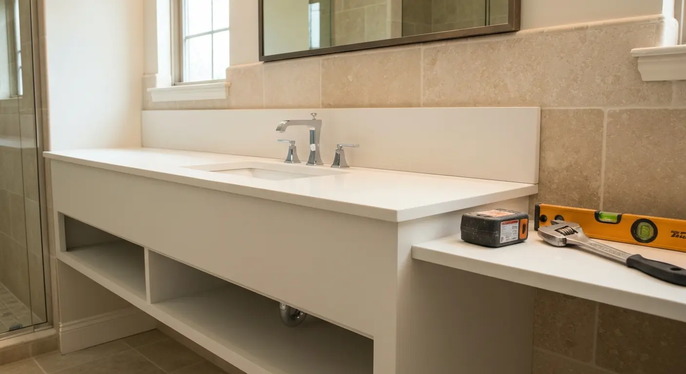 Bathroom vanity installation