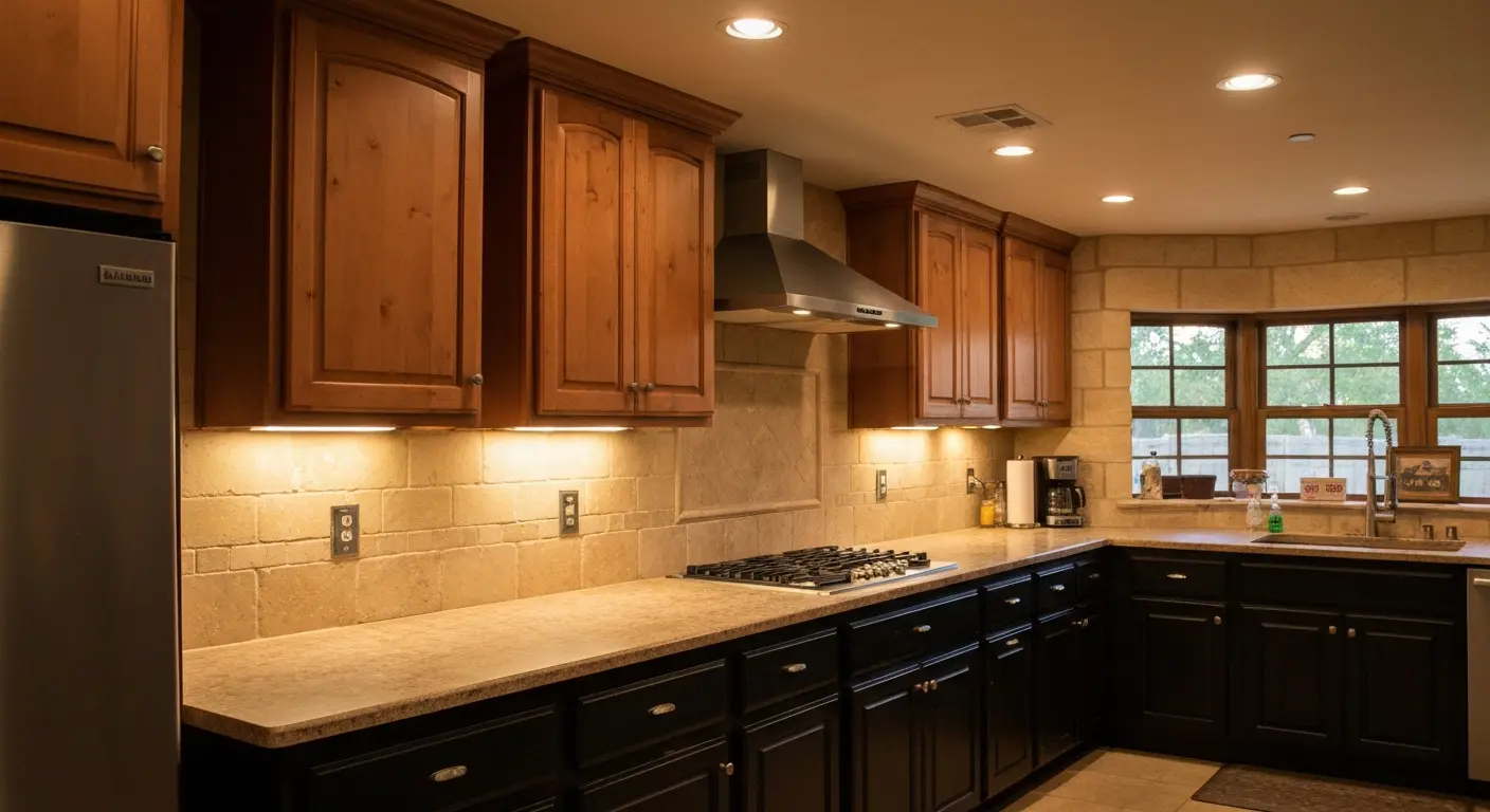 Kitchen lighting installation