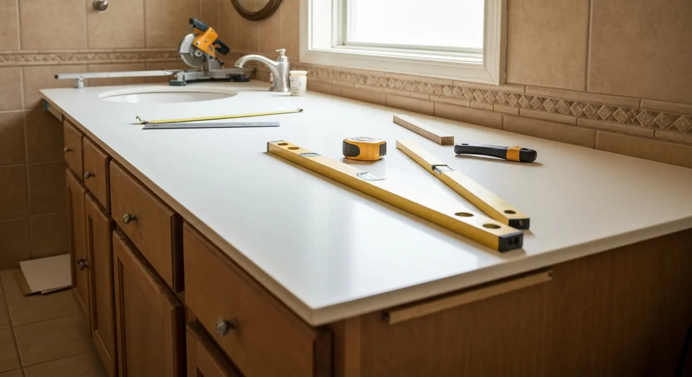 Laminate countertop bathroom