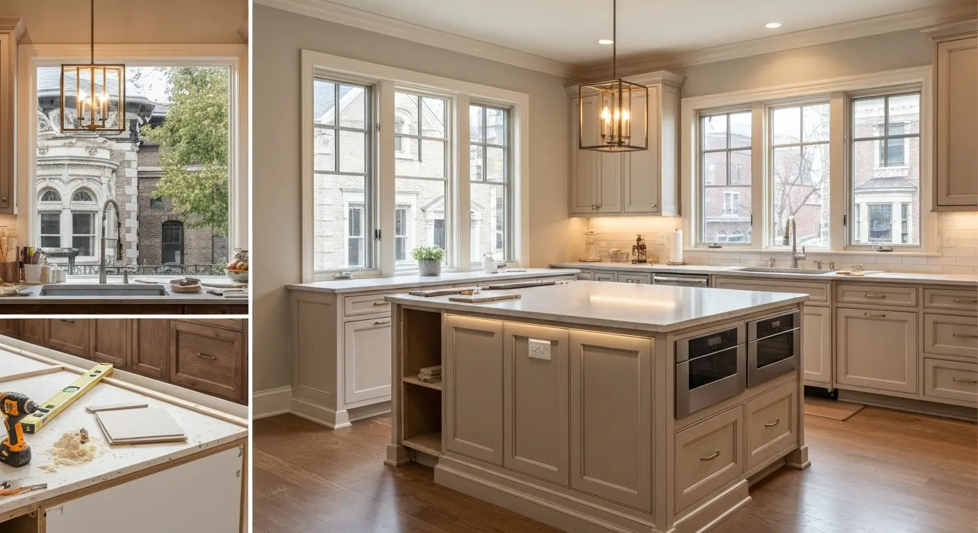 Kitchen island design and installation