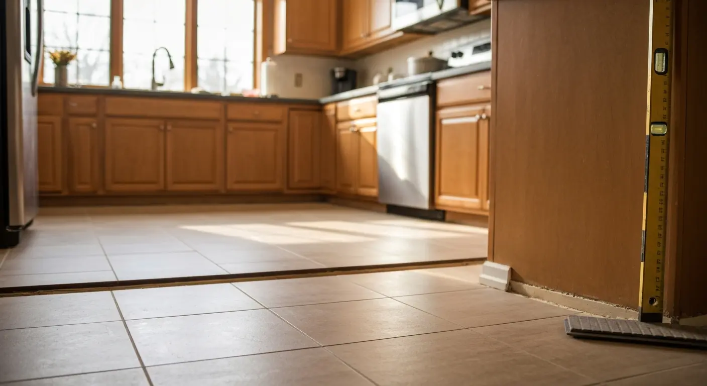 Kitchen flooring installation
