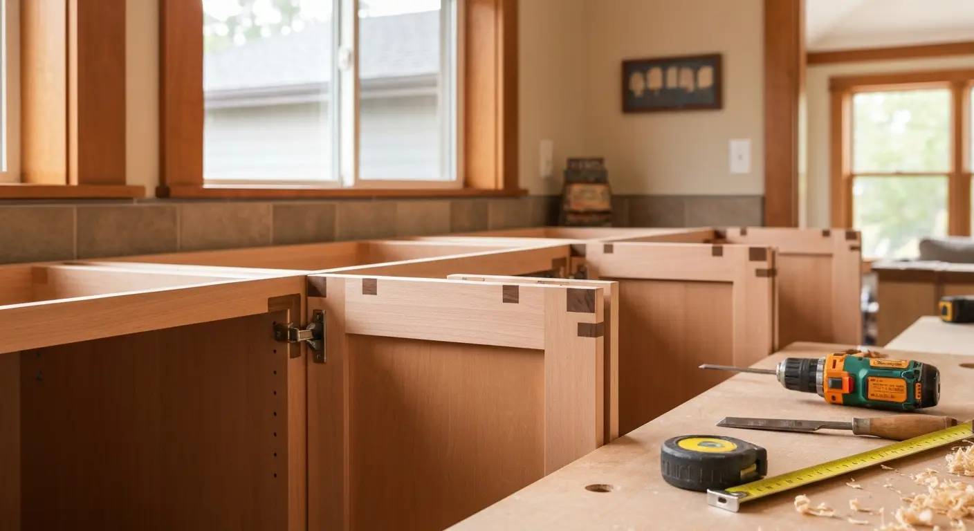 Custom cabinet installation