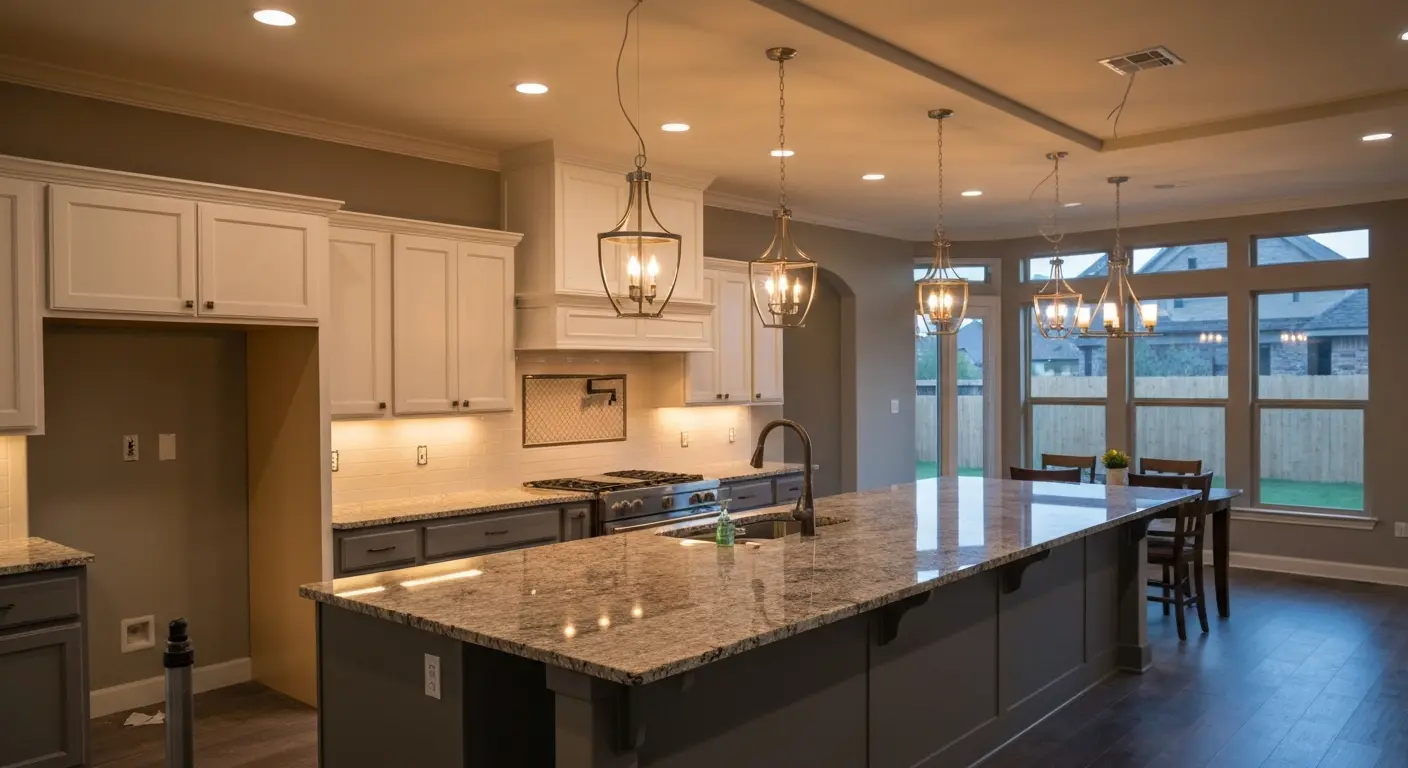 Kitchen lighting installation