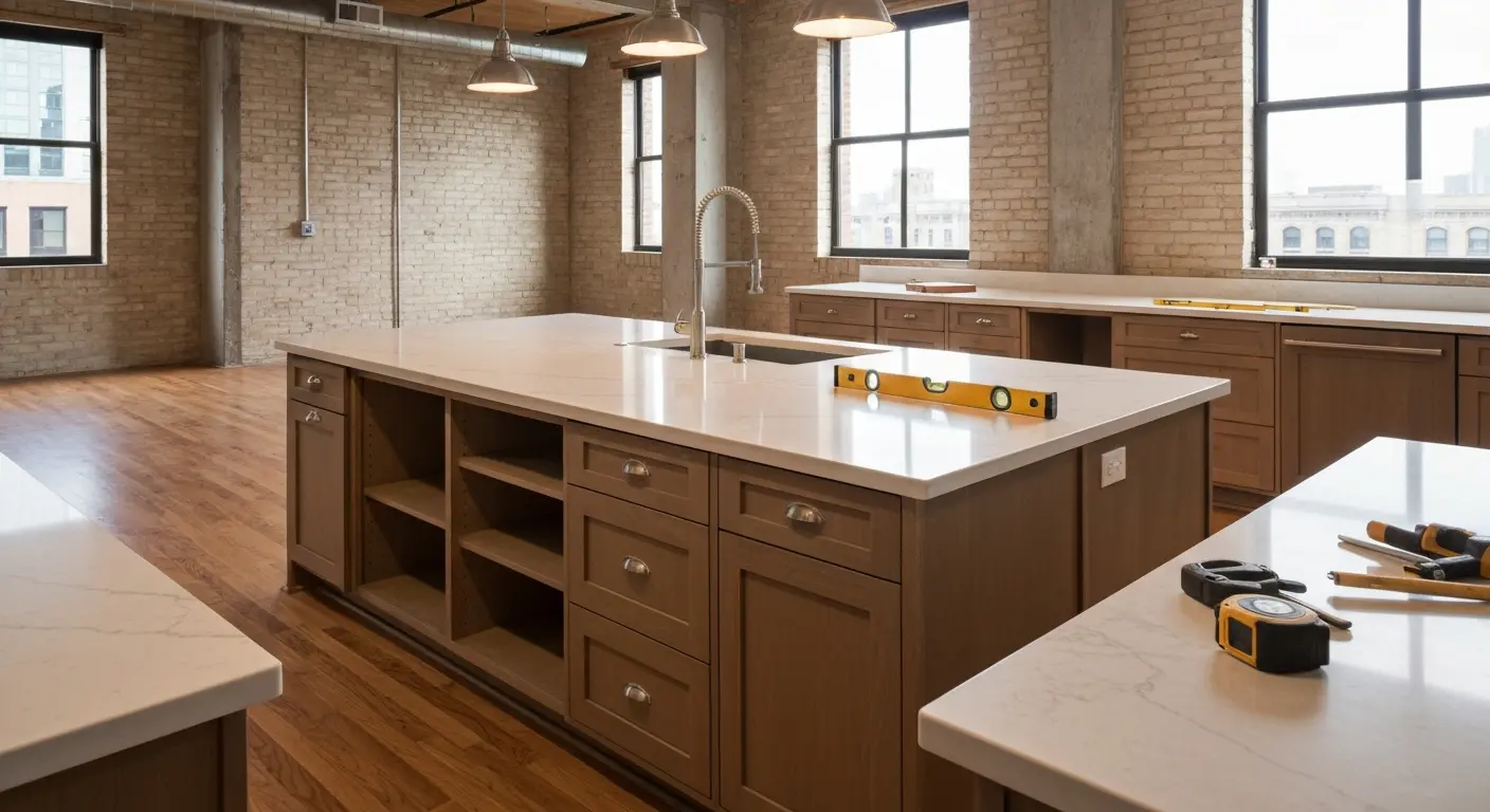 Kitchen island renovation Downtown Dallas