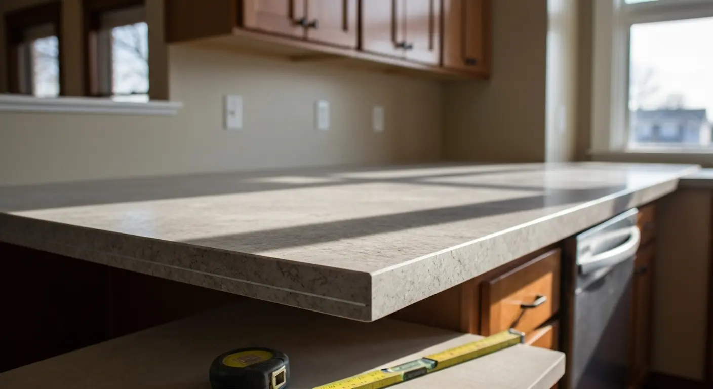 Kitchen countertop installation