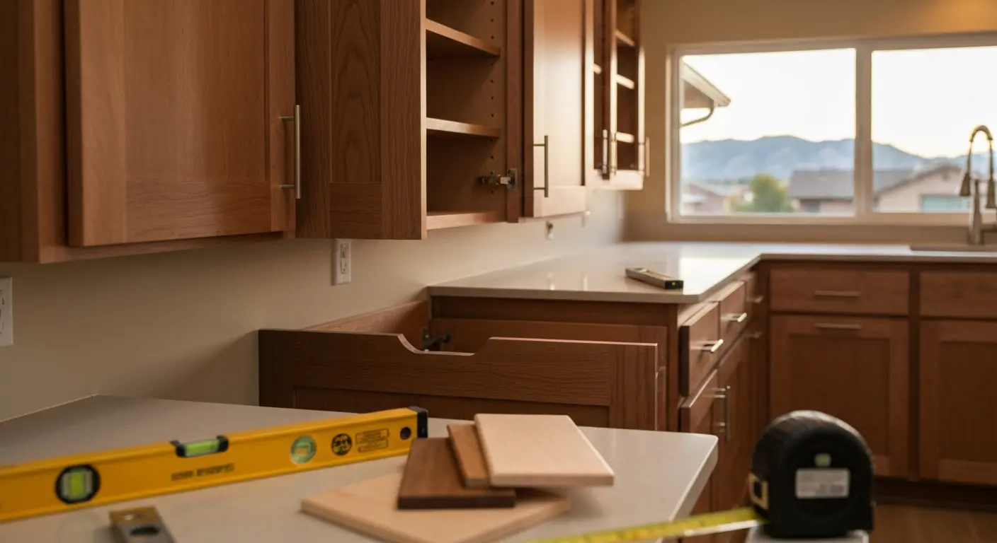 Custom kitchen cabinets installation