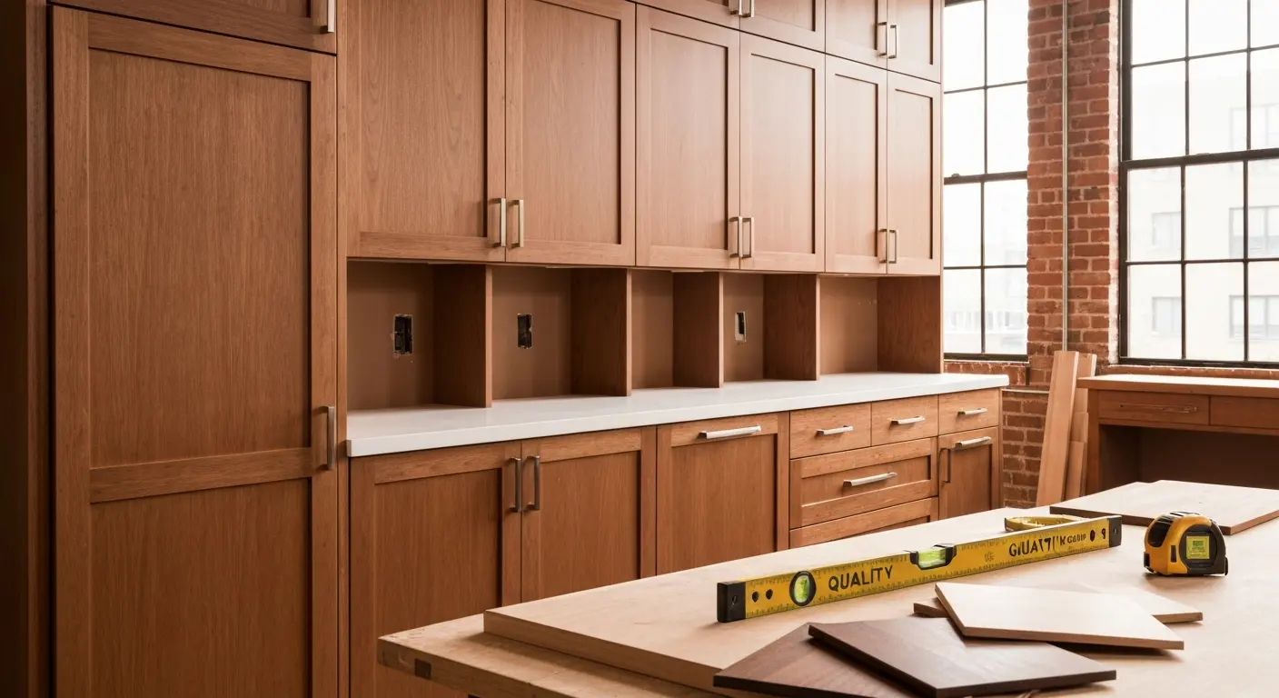 Custom cabinet installation in Downtown Dallas kitchen
