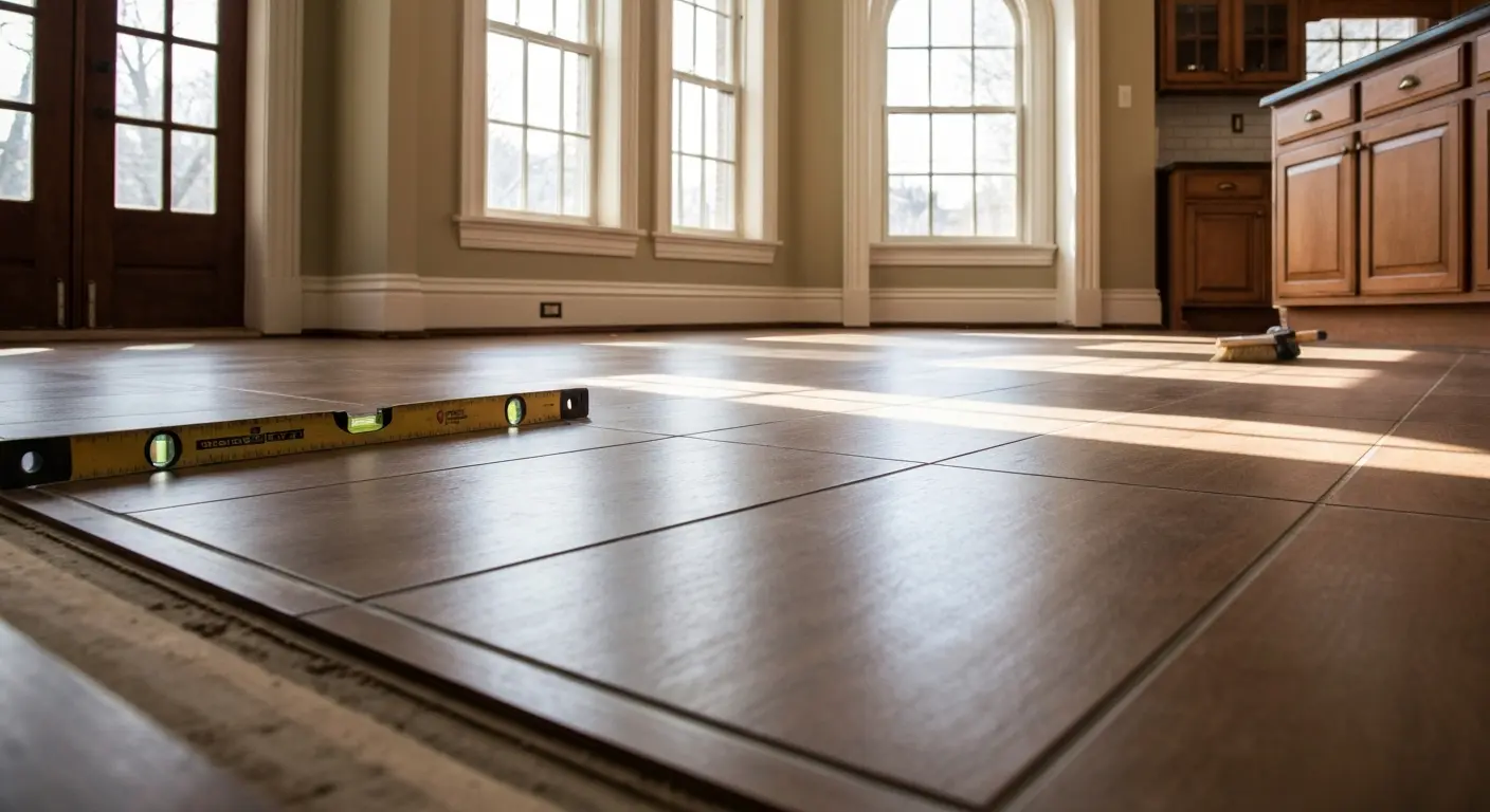Kitchen flooring installation