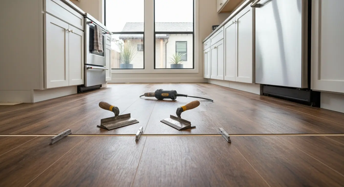 Kitchen flooring installation