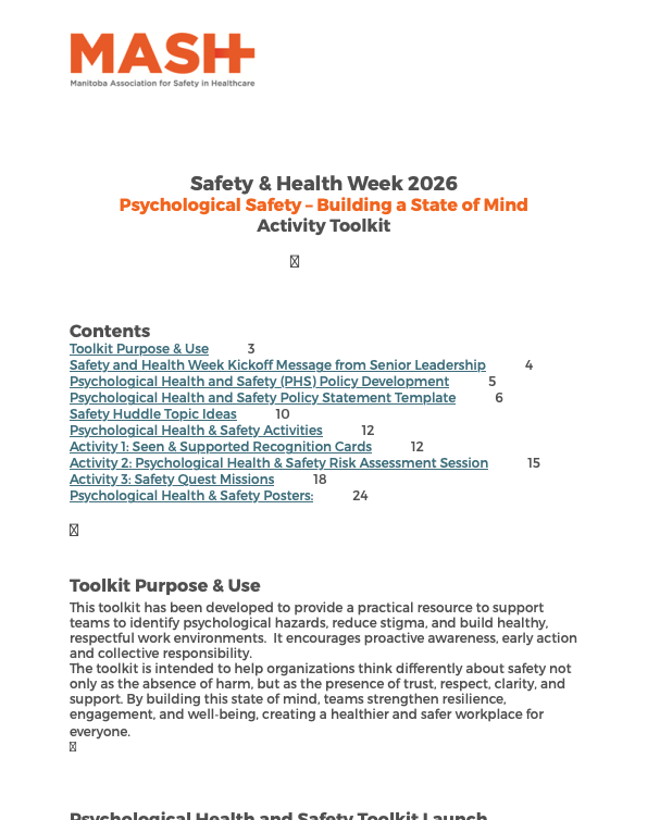 Safety Health Week Toolkit 2026