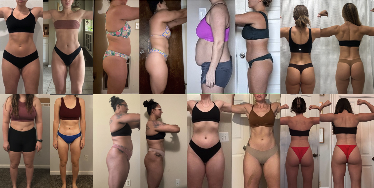 Client before and after results