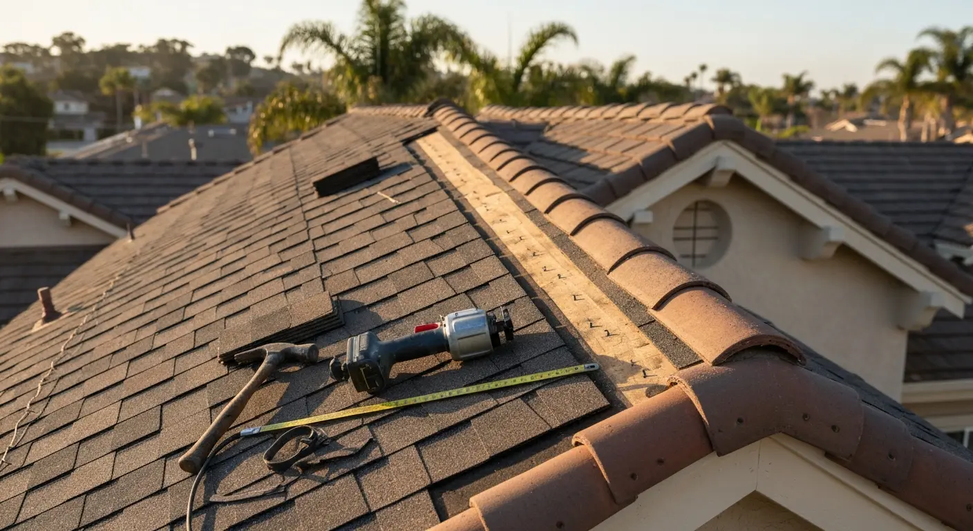 Roof repair work