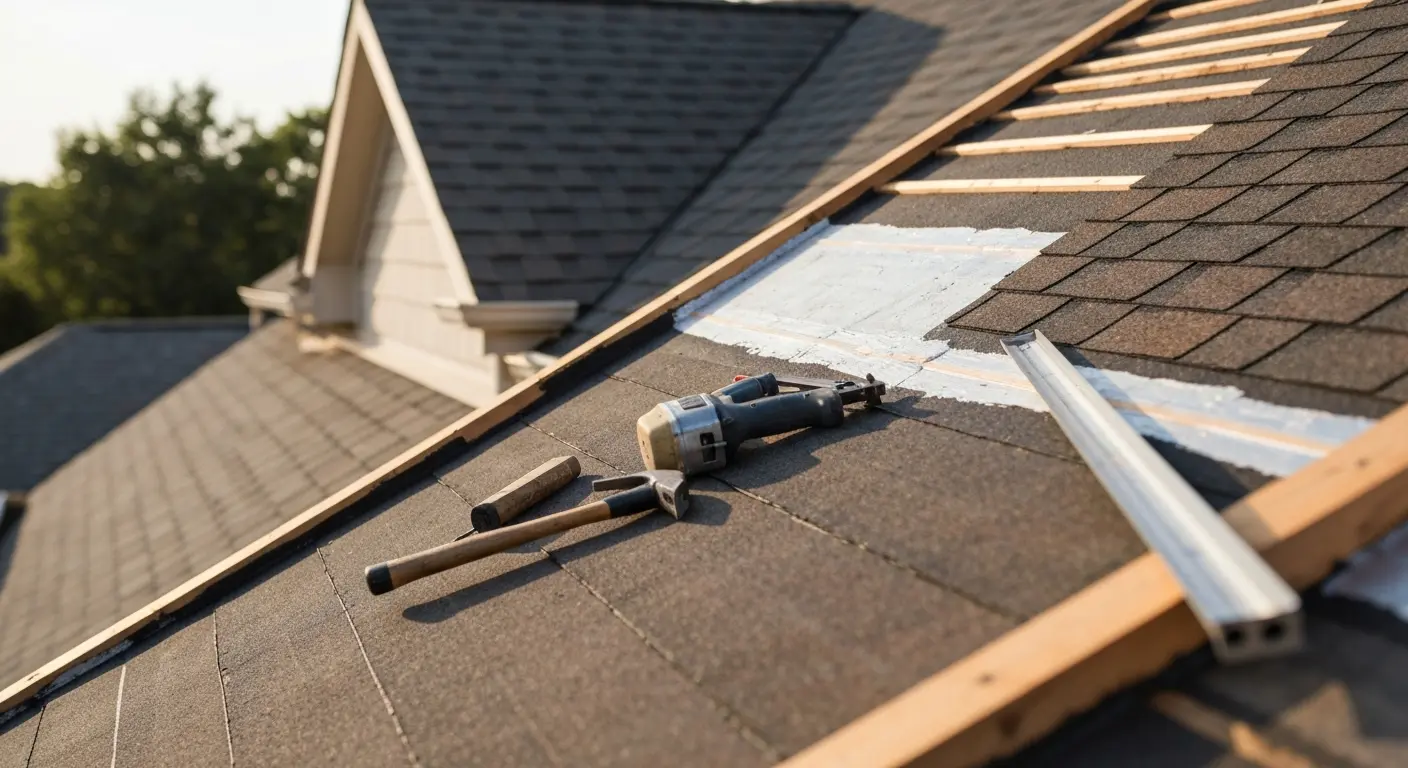 Roof repair work