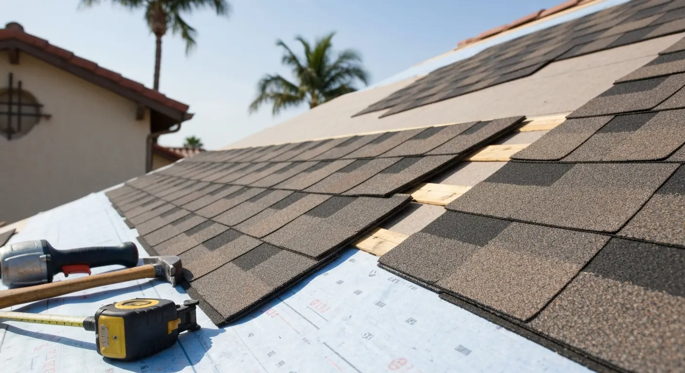 Roof repair work