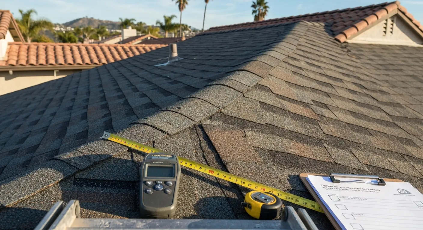 Roof inspection in progress