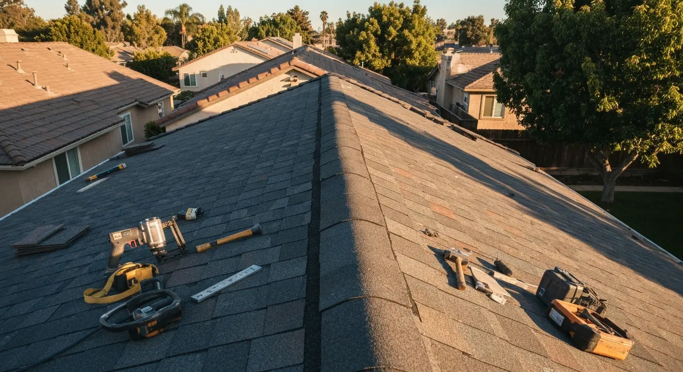 Roof repair work