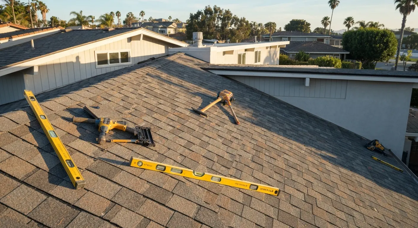 Roof repair work