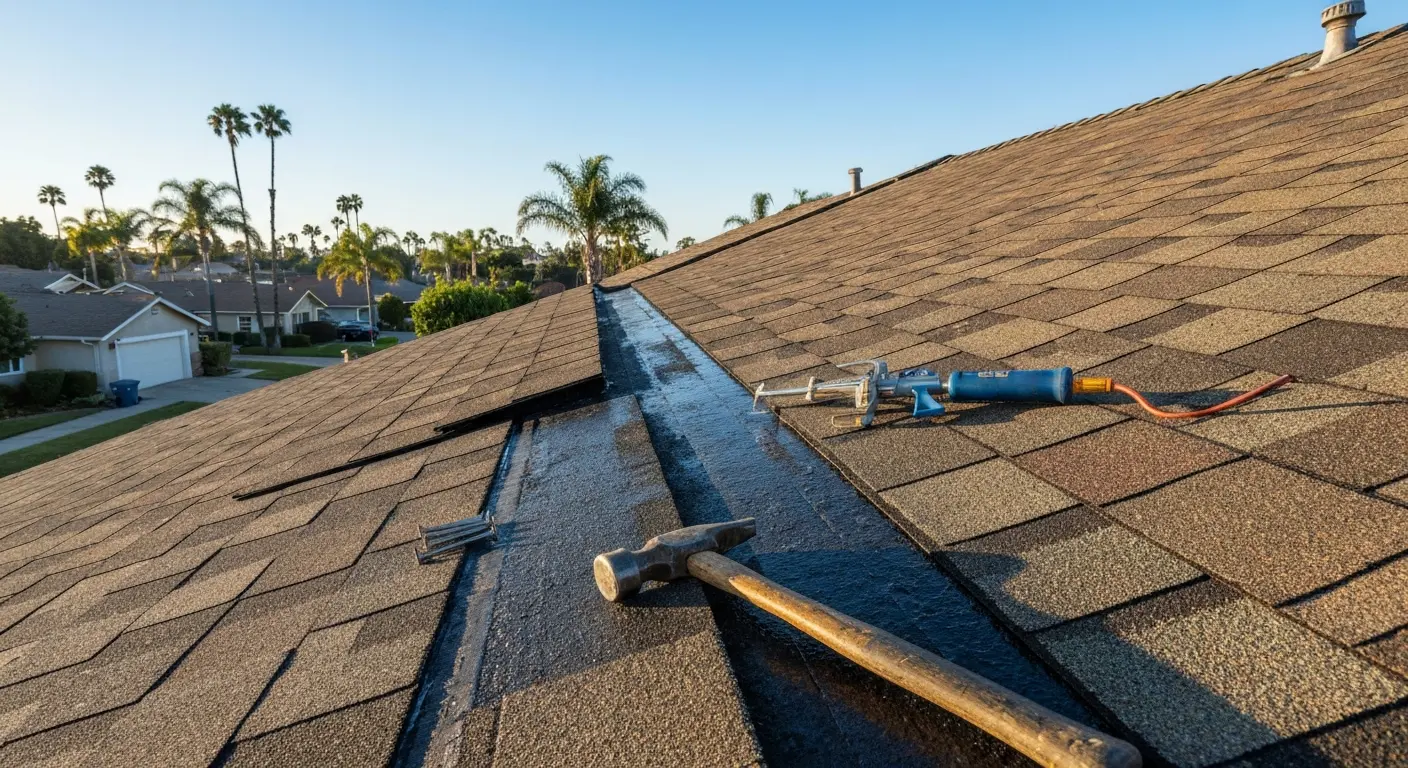 Roof repair work