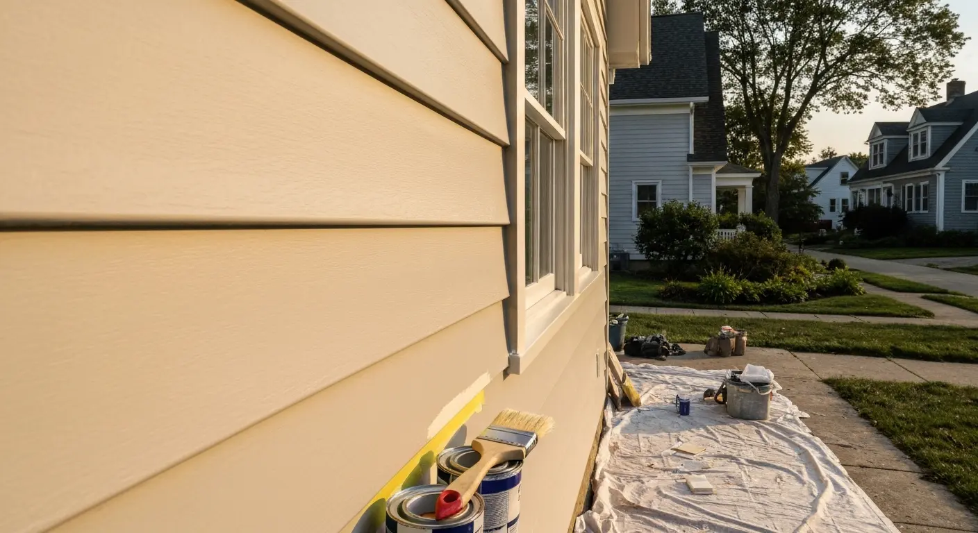 Professional exterior painting application