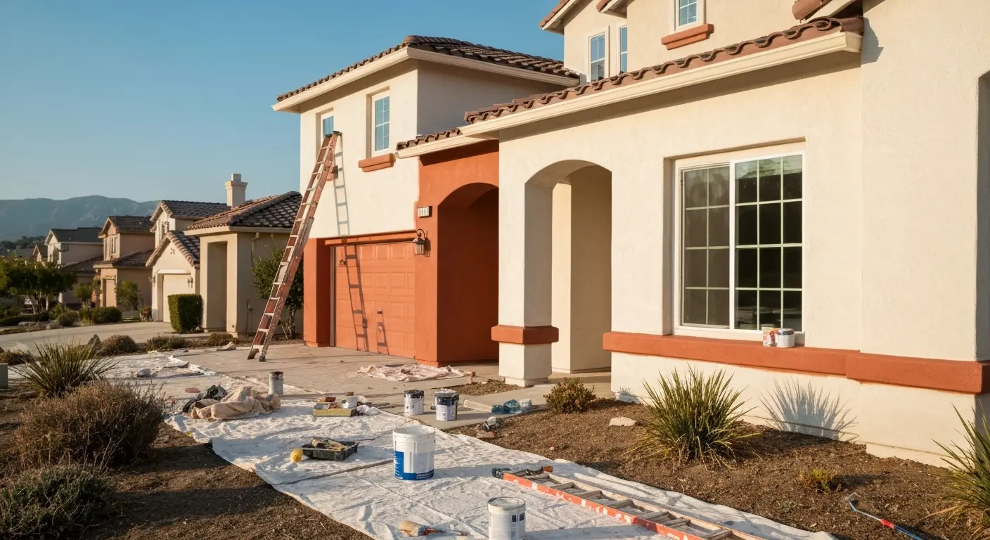Exterior house painting in Chino Hills