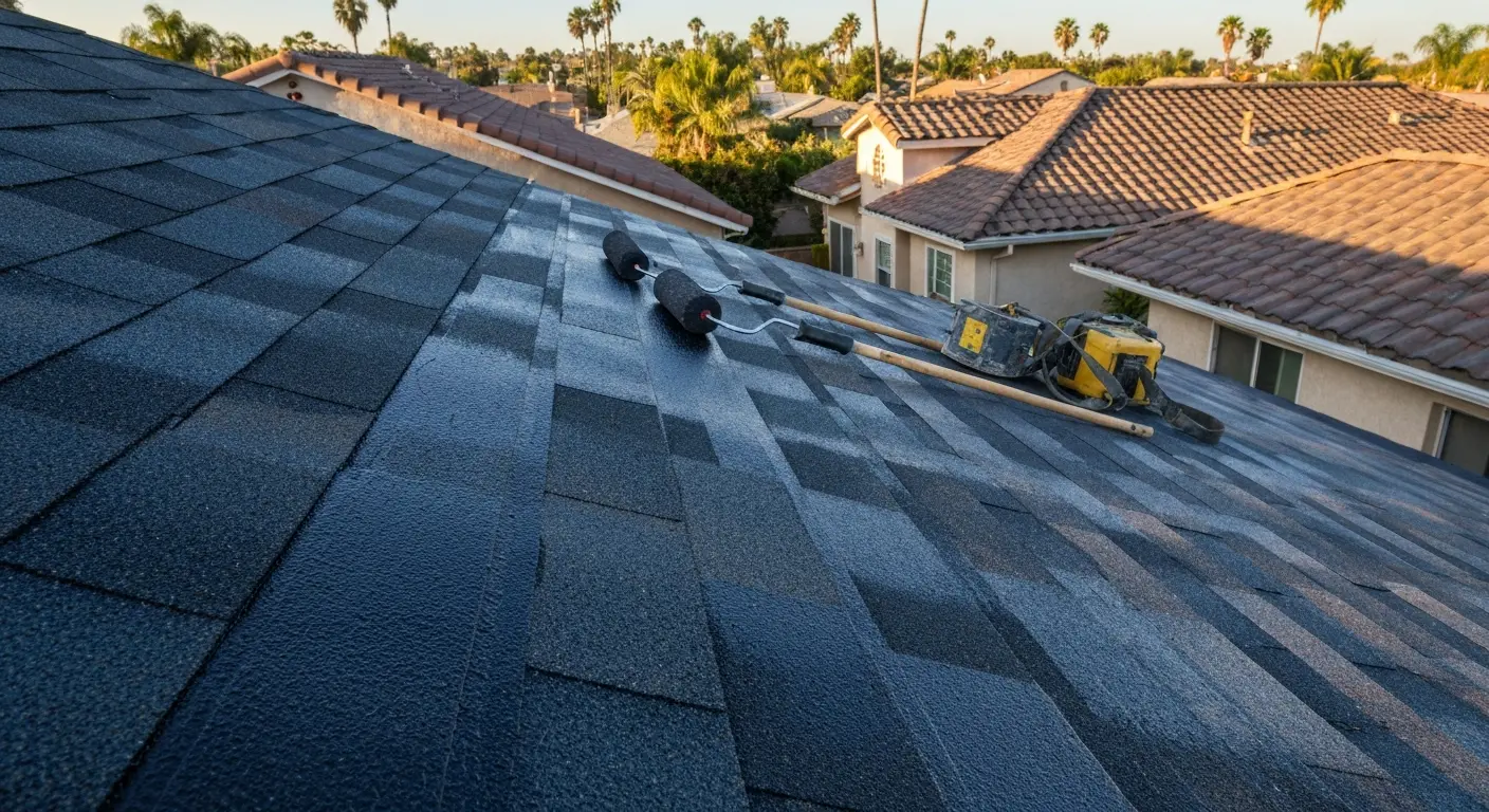 Asphalt shingle rejuvenation treatment