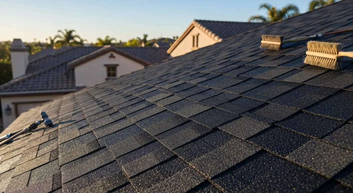 Asphalt roof rejuvenation service
