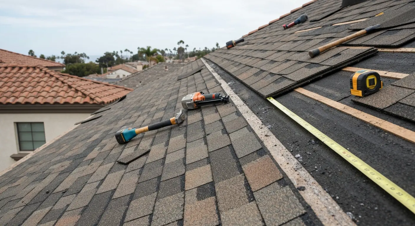 Roof repair work