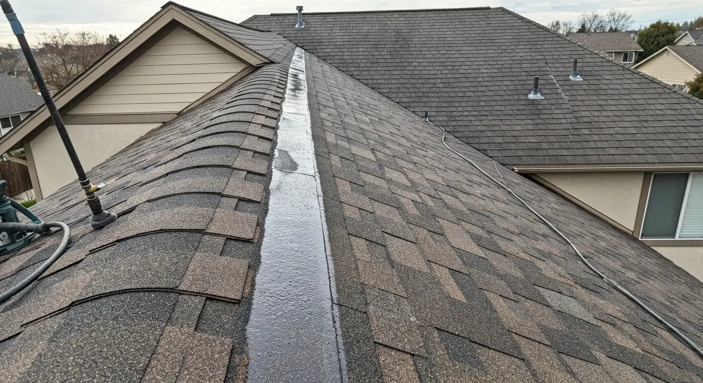 Roof rejuvenation treatment applied