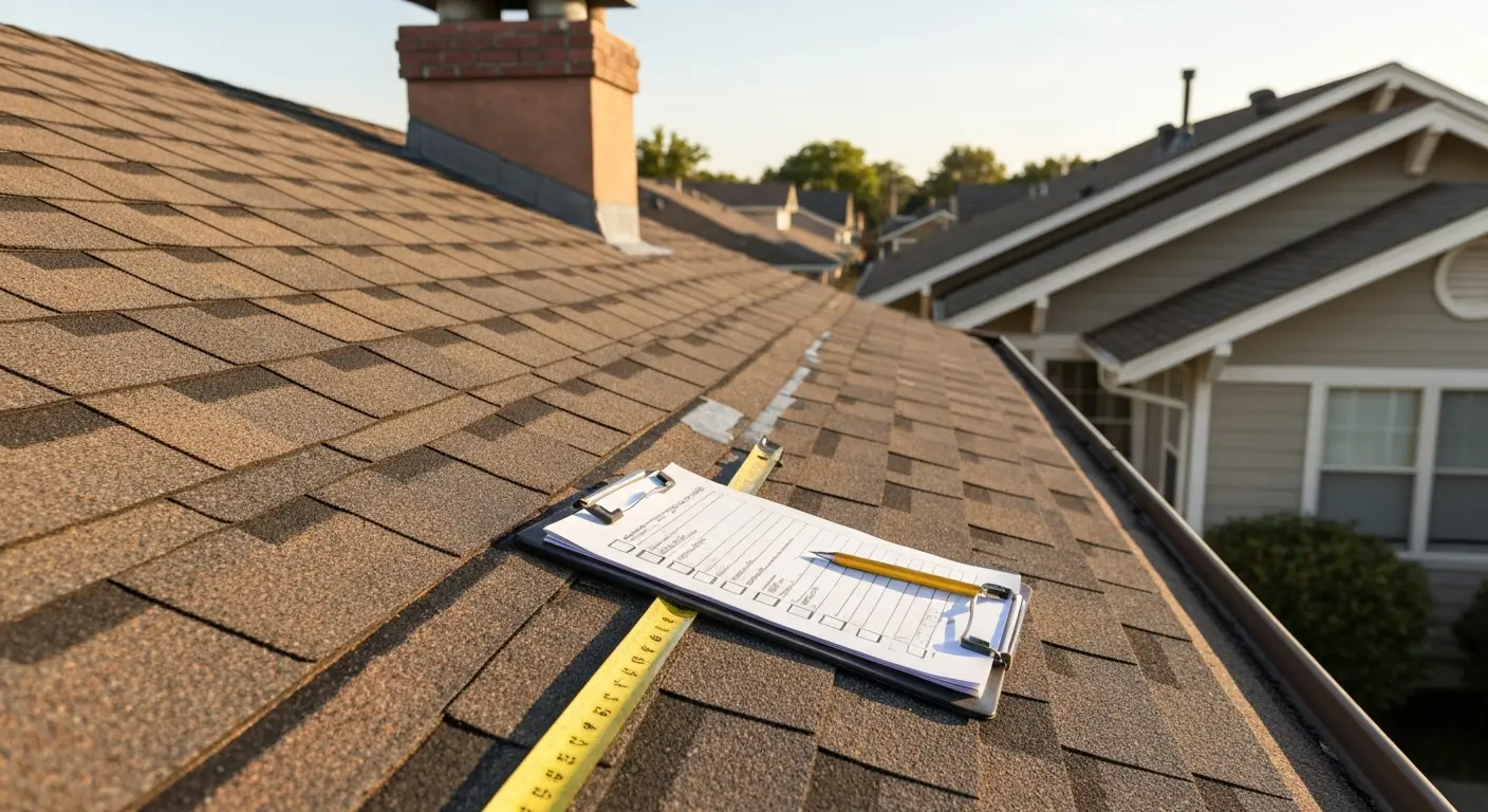 Professional roof inspection in progress