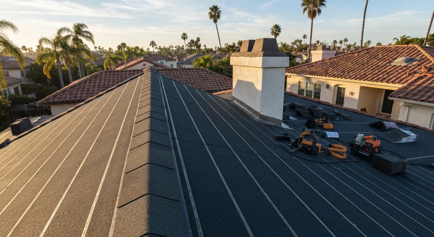 New roof installation