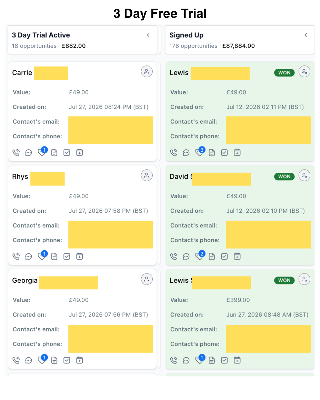 Gym result screenshot 2